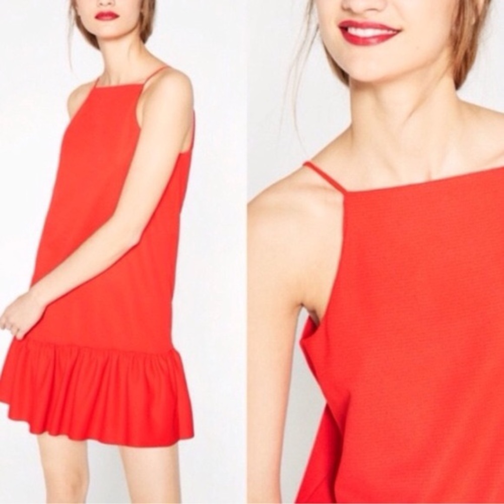 Zara Shift Dress Halter Neck Size 8